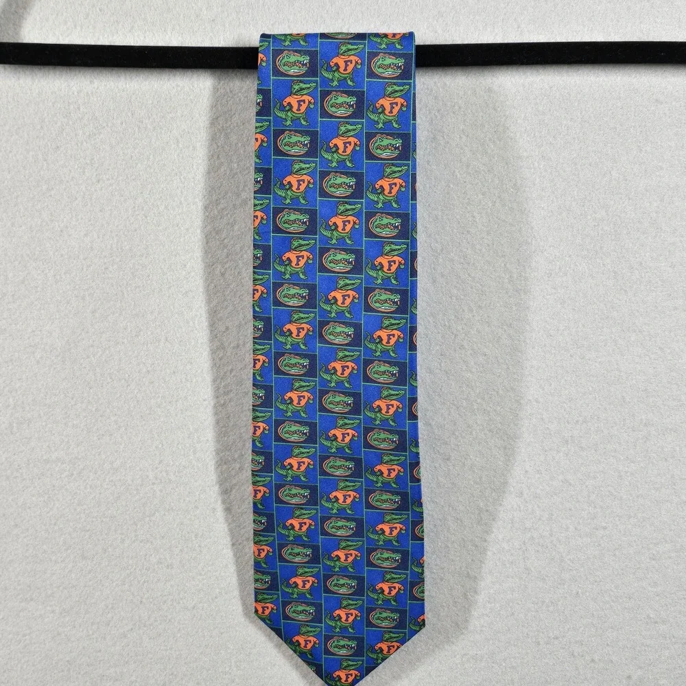 Vintage Florida Gators Tie Mens Blue‎ Orange NCAA College Football Alligator 90s